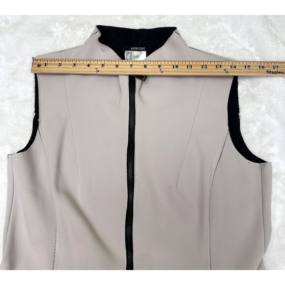 Apriori by Escada Women's Light Pink Full Zip Mock Neck Collar Vest Top Sz 8 - Picture 12 of 16